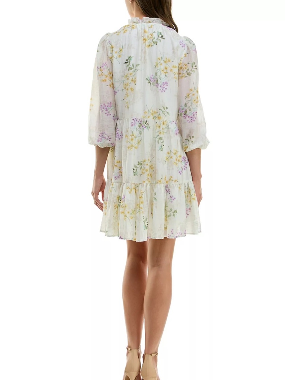 Taylor Floral Tiered A-Line Dress - Picture 3 of 7